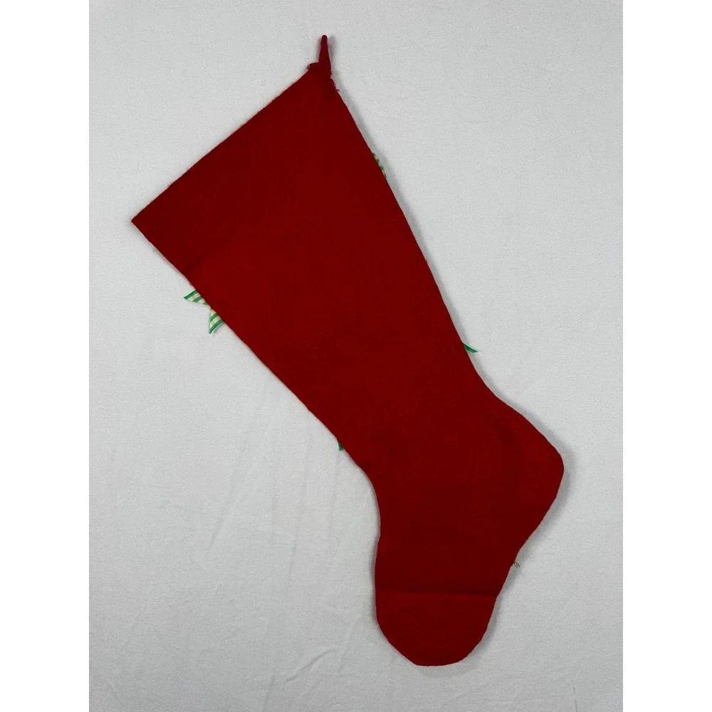 Handmade Christmas Stocking Unisex OS Red Good Sequin Bells Dove Amy Gingham Bow